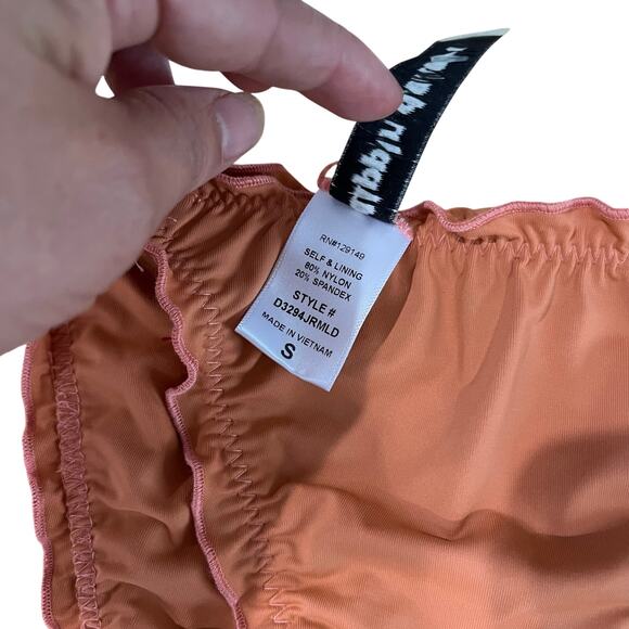Dippin Daisys Lucca Cheeky Bikini Bottoms In Sienna Orange Size Small - Picture 4 of 7